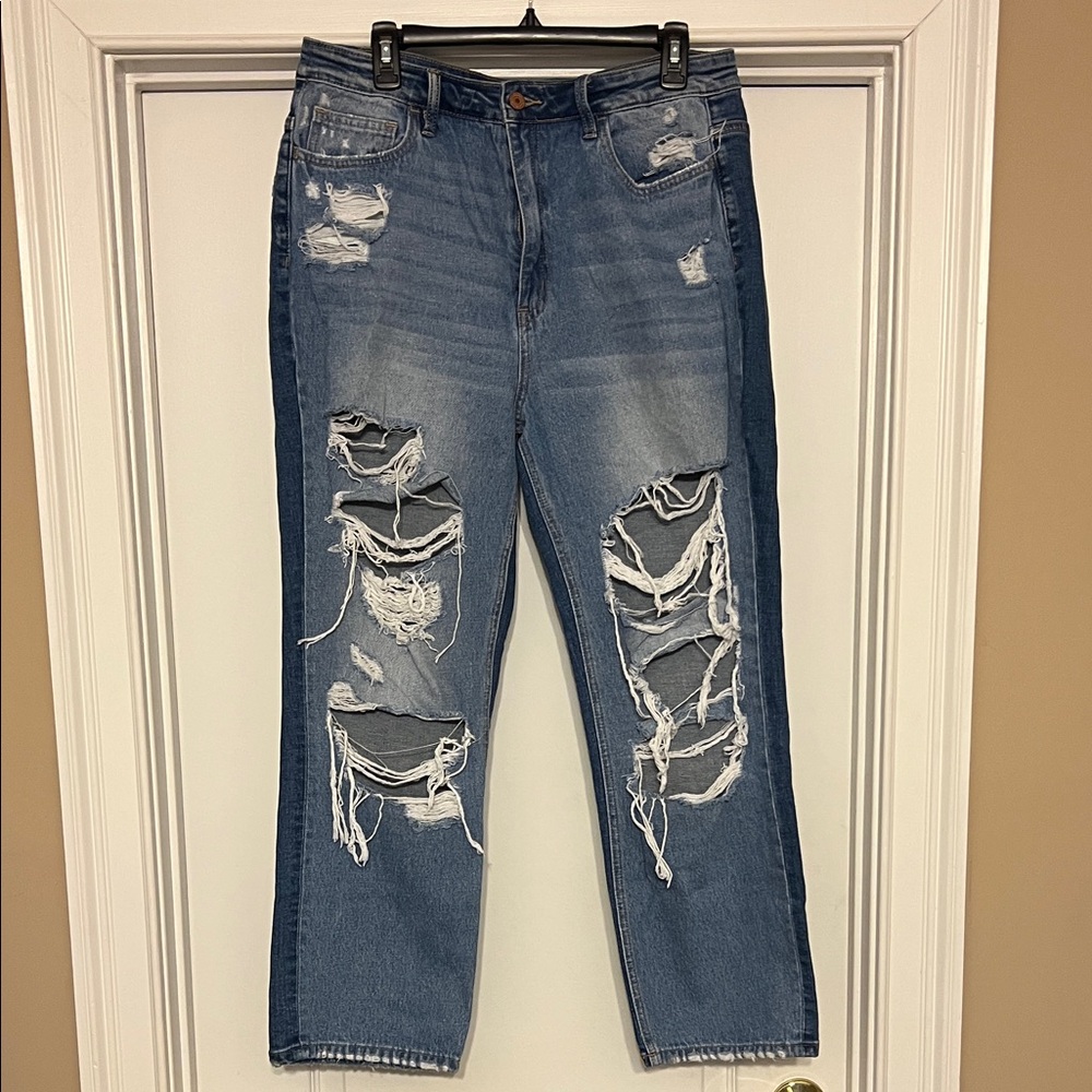 Trendy Distressed Denim Pants